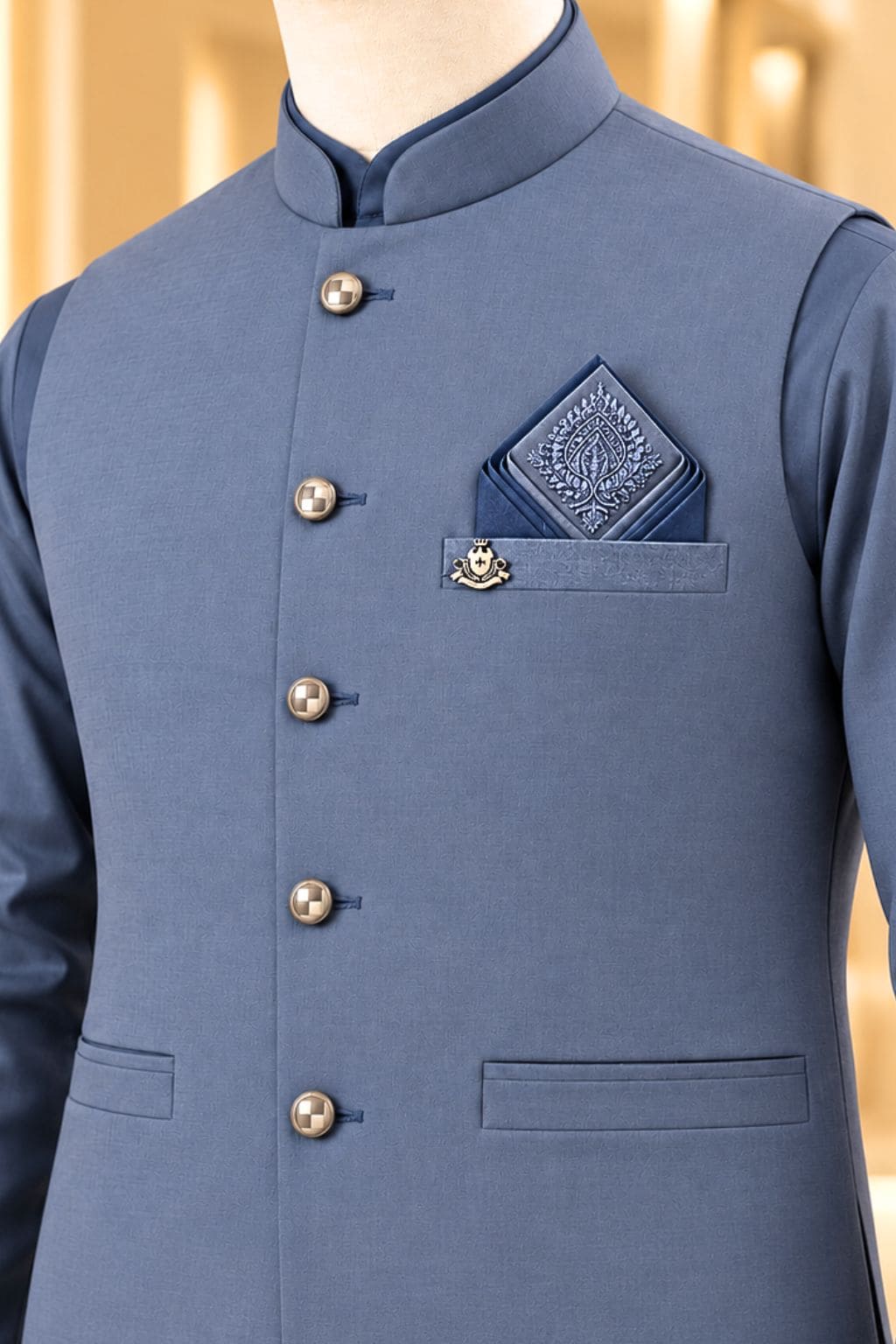 CM-1343 SUIT + WAISTCOAT