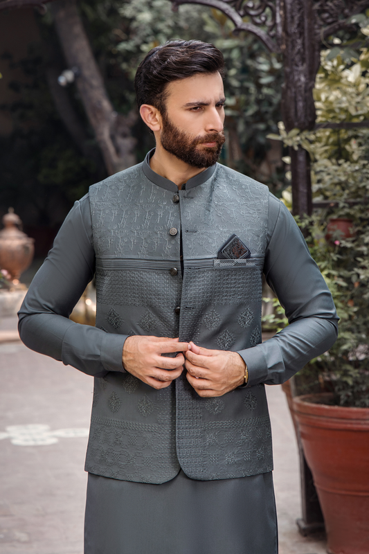 CM-1287 SUIT + WAISTCOAT