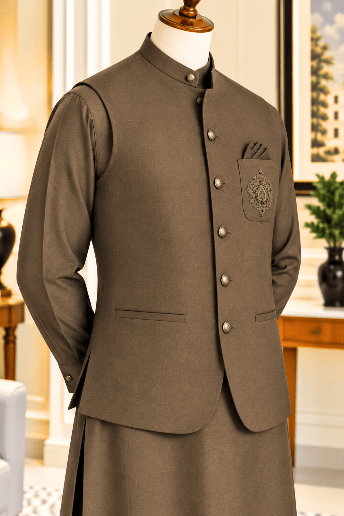 CM-1342  SUIT + WAISTCOAT