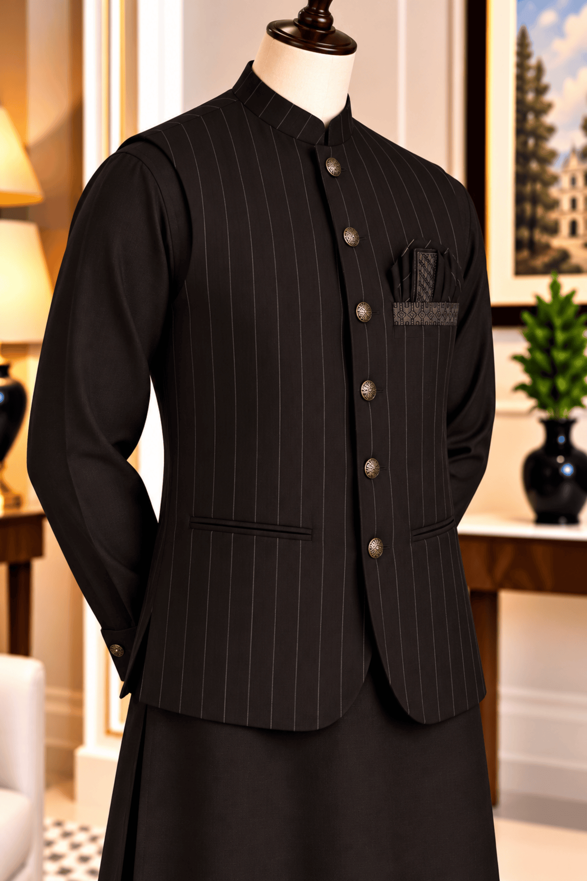 CM-1340  SUIT + WAISTCOAT