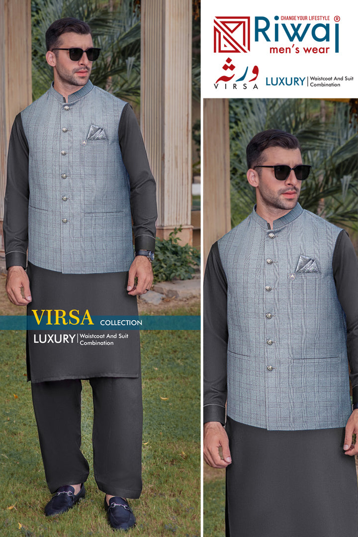 Virsa - Luxury Waistcoat And Suit Combination