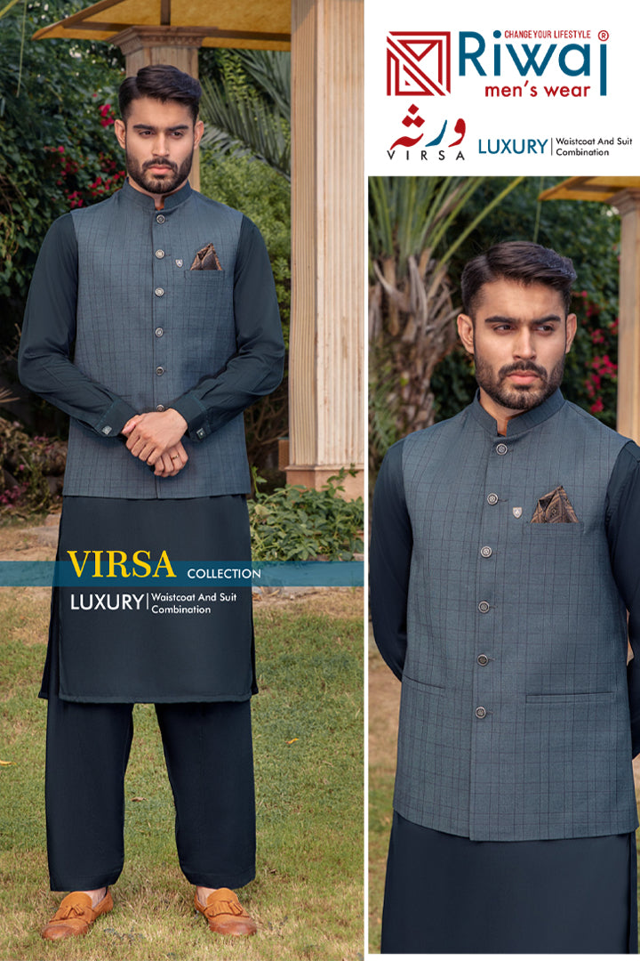 Virsa - Luxury Waistcoat And Suit Combination