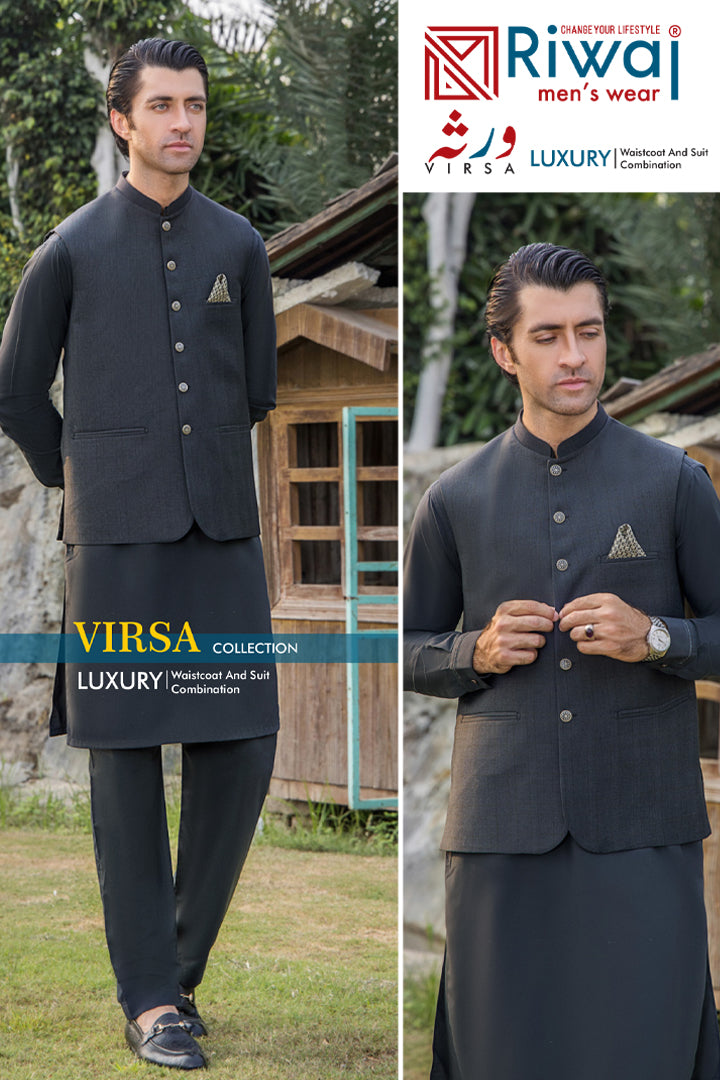 Virsa - Luxury Waistcoat And Suit Combination