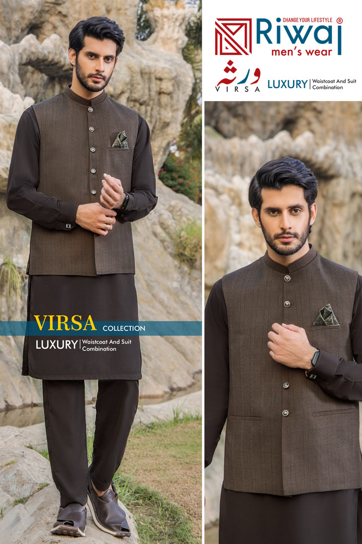 Virsa - Luxury Waistcoat And Suit Combination