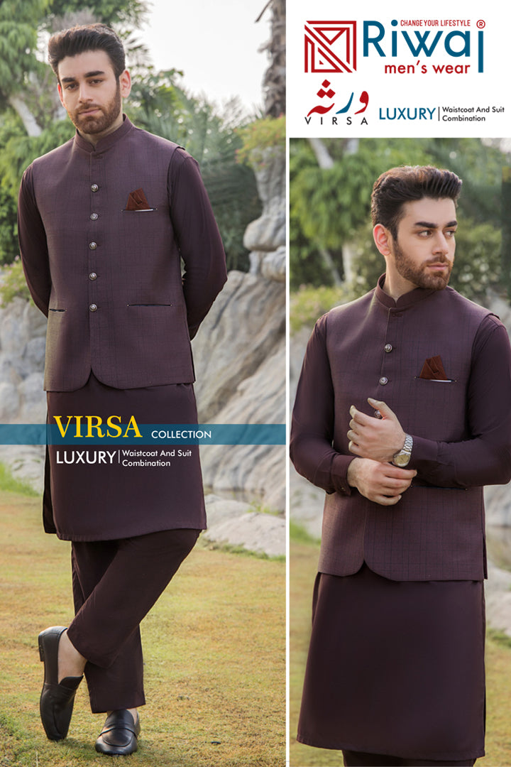 Virsa - Luxury Waistcoat And Suit Combination