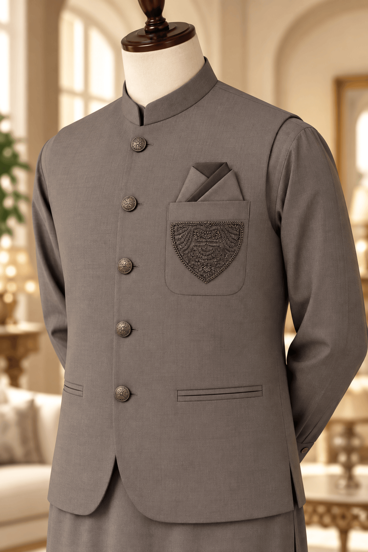 CM-1342  SUIT + WAISTCOAT