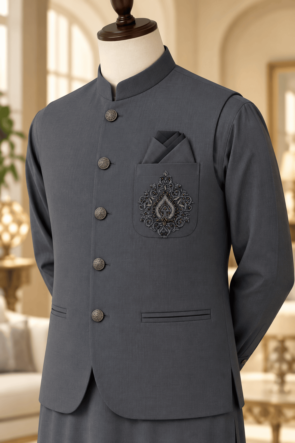 CM-1342  SUIT + WAISTCOAT