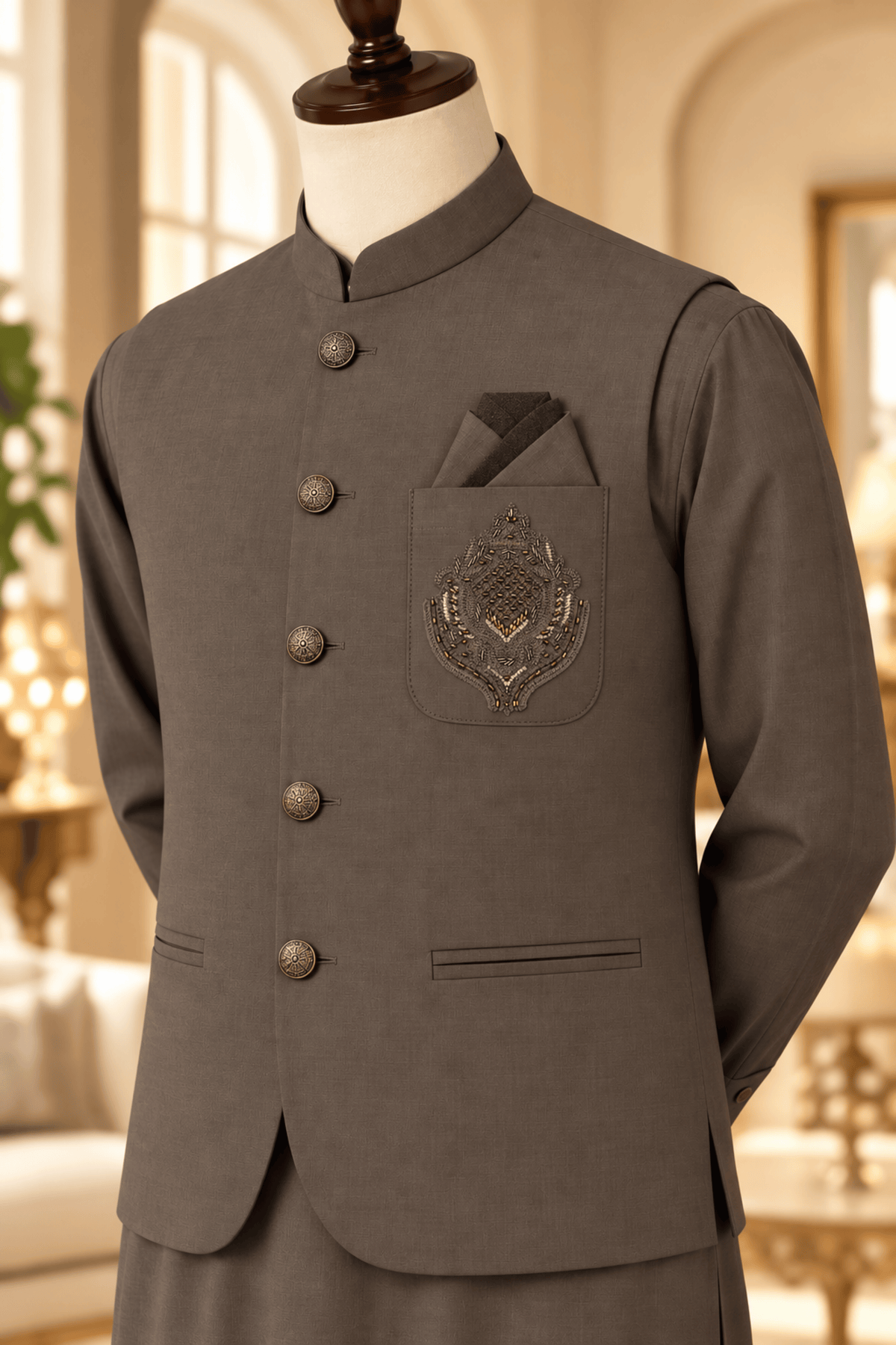 CM-1342  SUIT + WAISTCOAT