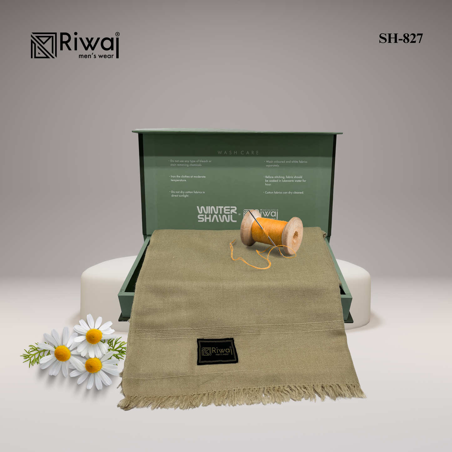SH-827 CHITRALI WOOL SHAWL