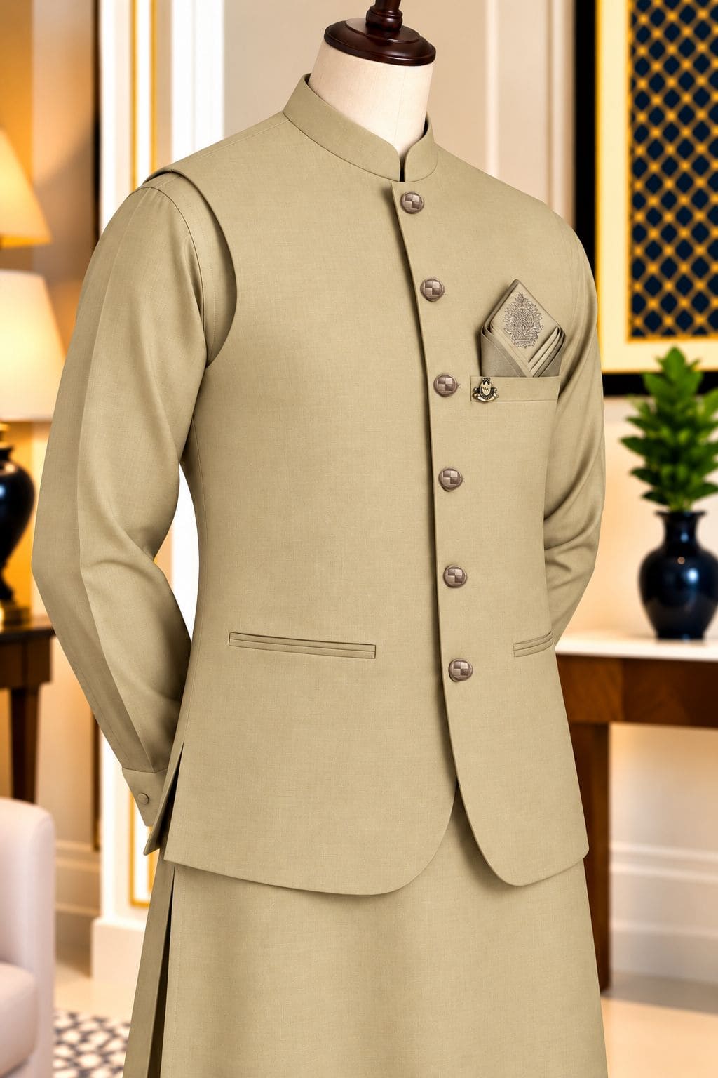 CM-1343  SUIT + WAISTCOAT