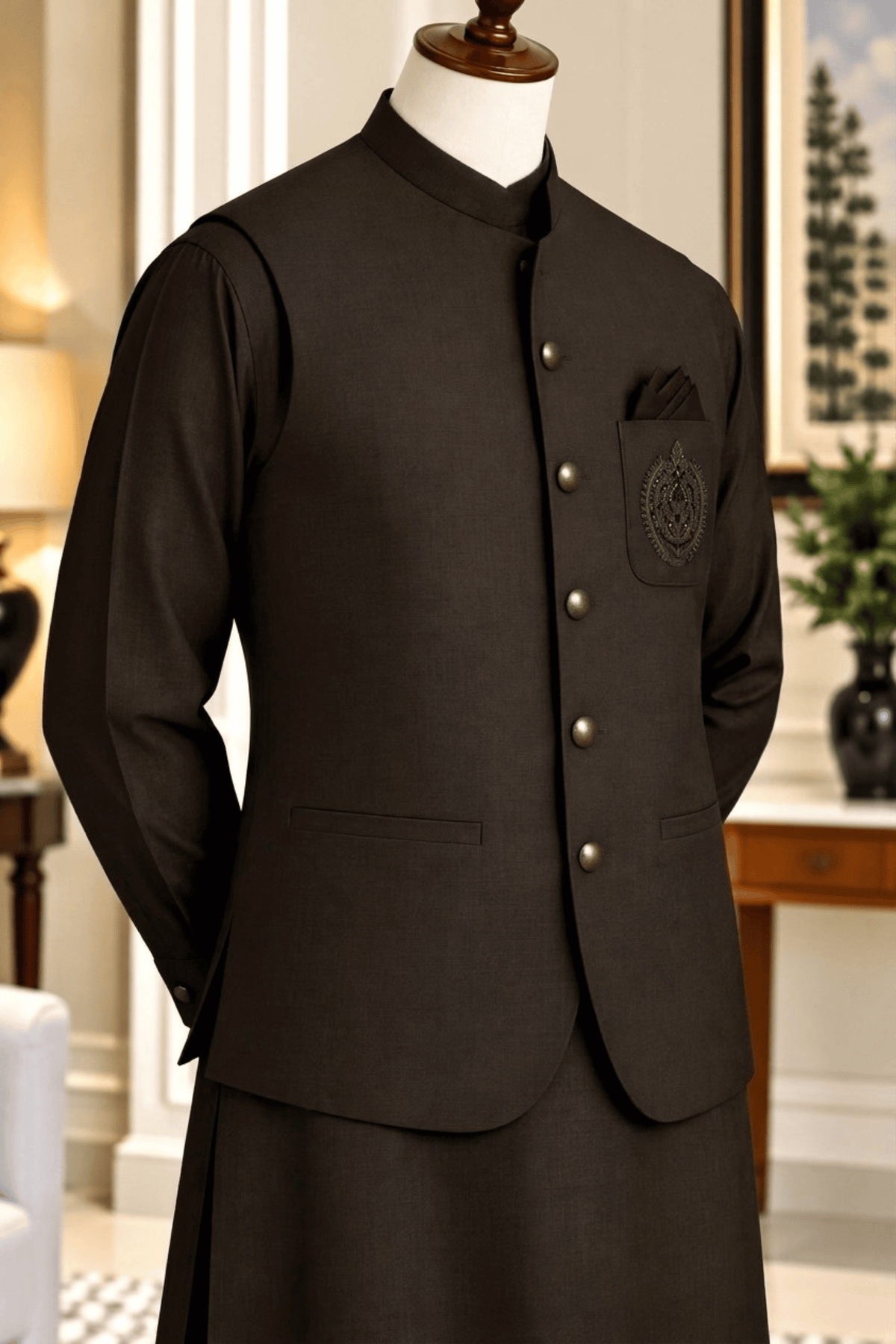 CM-1342  SUIT + WAISTCOAT