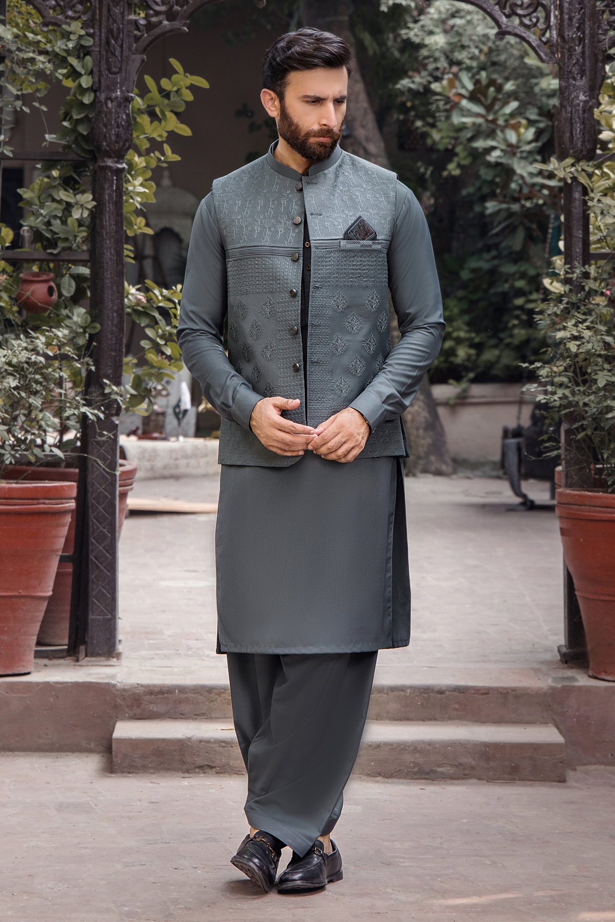 CM-1287 SUIT + WAISTCOAT