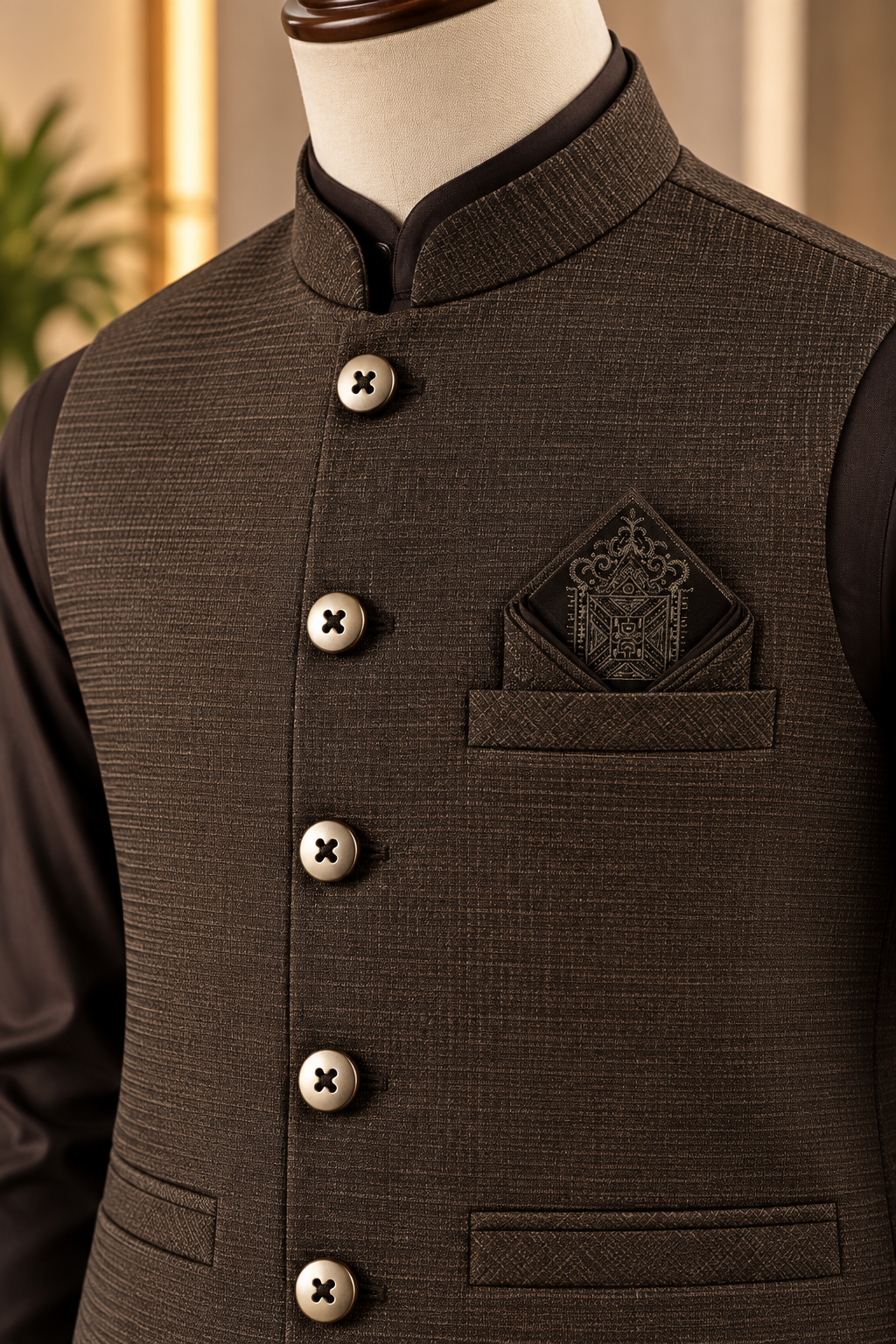 CM-1340  SUIT + WAISTCOAT