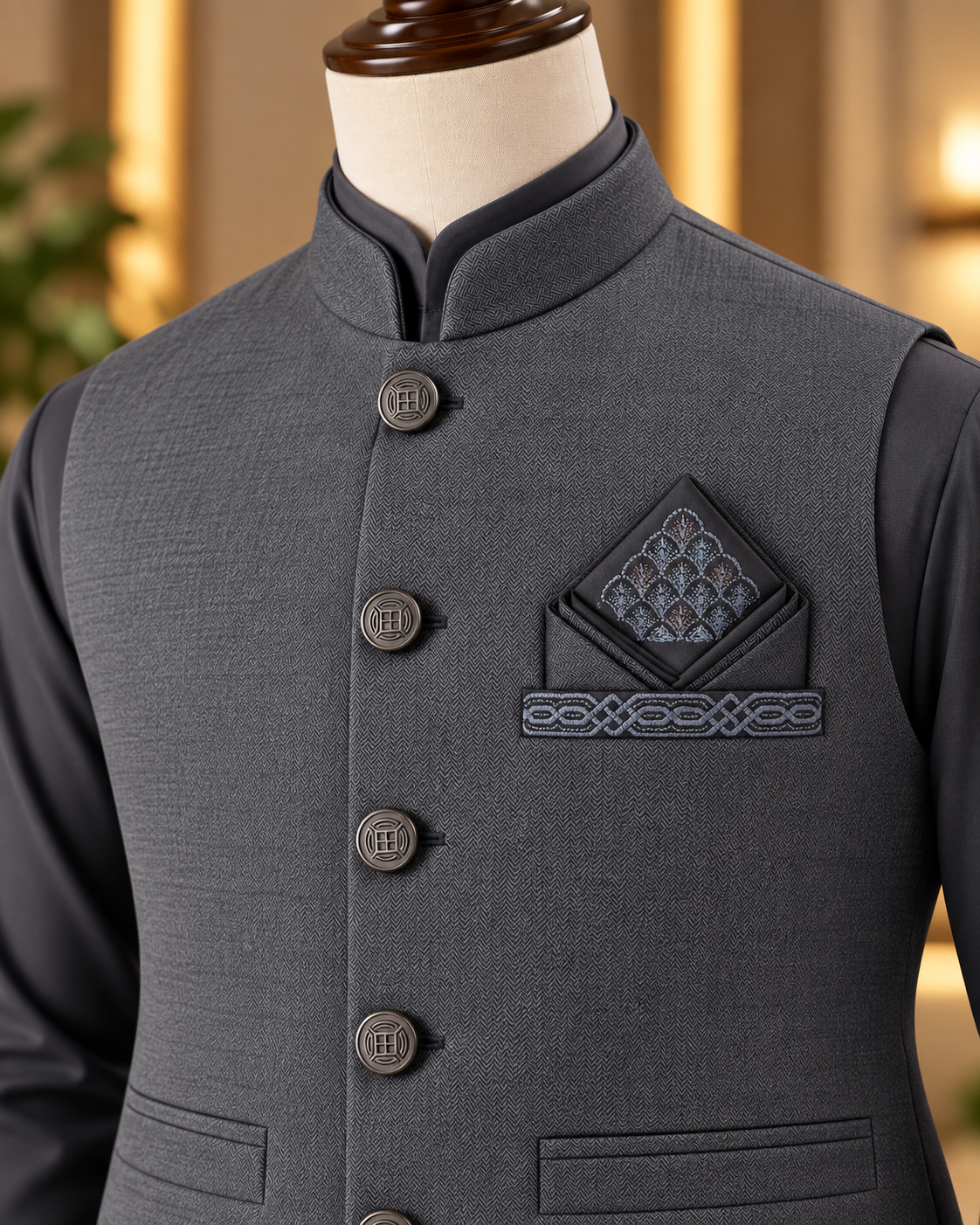 DASTAAN CM-1341  SUIT + WAISTCOAT