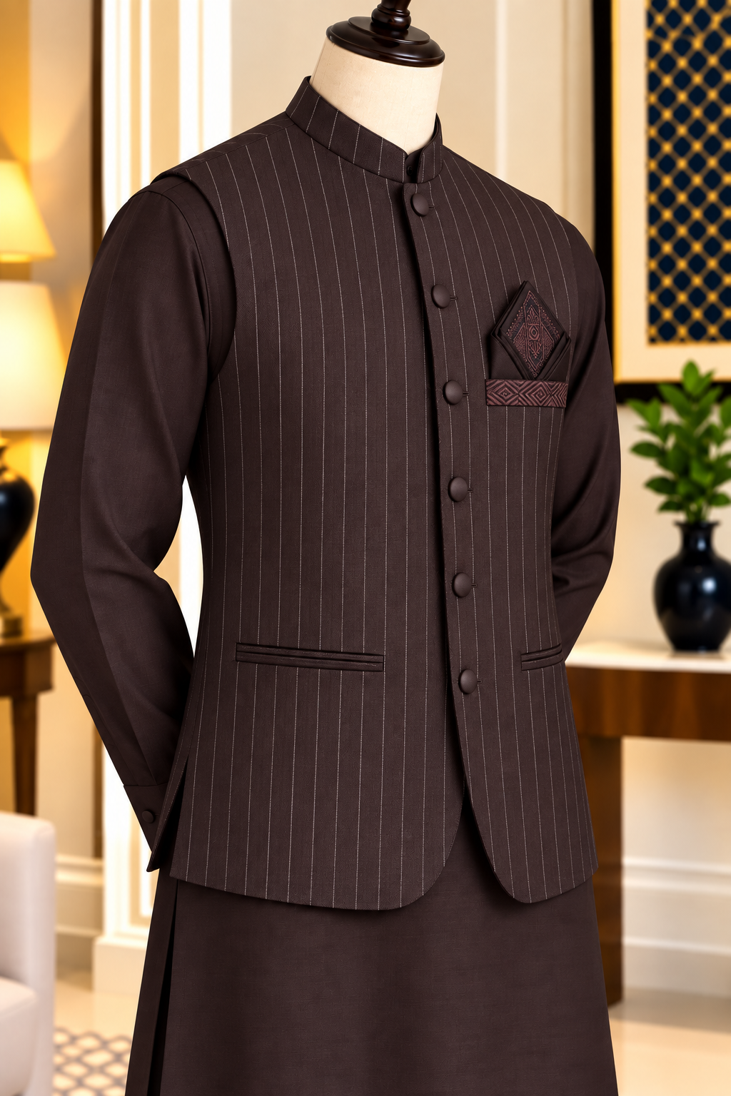 DASTAAN CM-1341  SUIT + WAISTCOAT